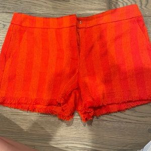 Trina Turk coral shorts with fringe -size 4